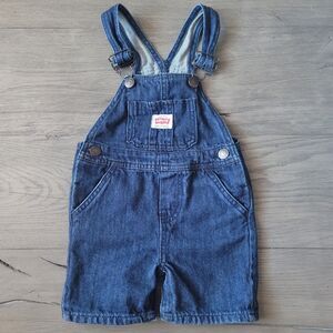 Vintage Levi’s Baby Toddler Chambray Blue Short Overalls 18m